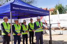 Wmurowanie kamienia węgielnego pod budowę budynku mieszkalnego wielorodzinnego przy ul. Wodnej/Grunwaldzkiej