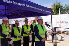 Wmurowanie kamienia węgielnego pod budowę budynku mieszkalnego wielorodzinnego przy ul. Wodnej/Grunwaldzkiej
