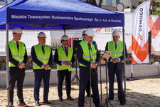 Wmurowanie kamienia węgielnego pod budowę budynku mieszkalnego wielorodzinnego przy ul. Wodnej/Grunwaldzkiej
